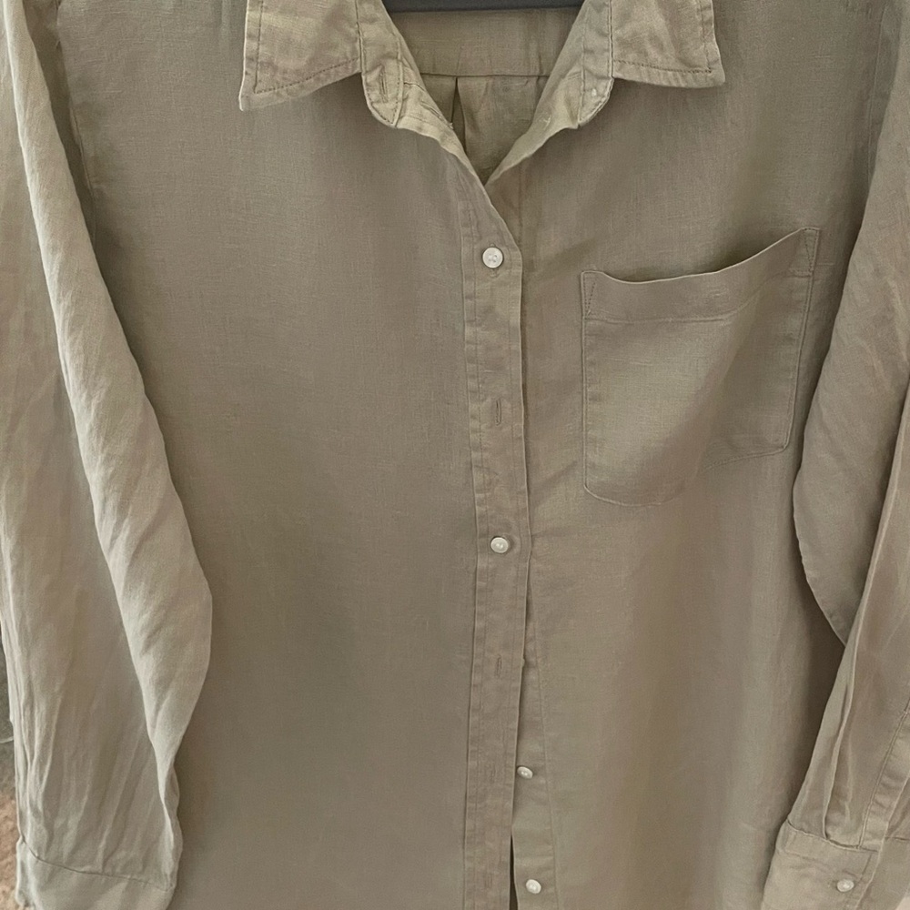 GAP Beige Linen Shirt - Picture 2 of 6